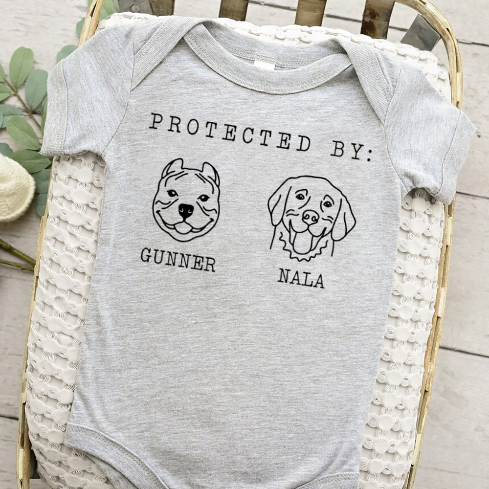 Custom Dog Baby Onesie